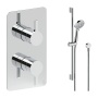 Britton Hoxton 2.0 Chrome Single Outlet Concealed Thermostatic Shower Set with Slide Rail Kit
