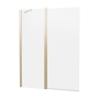 Britton Hoxton 6 Brushed Brass 1150mm Double Bath Screen