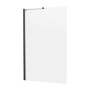 Britton Hoxton 6 Matt Black 900mm Fixed Bath Screen