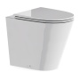 Britton Hoxton Round Rimless Back to Wall Toilet (inc Soft Close Seat)