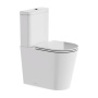Britton Hoxton Round Rimless Fully Back to Wall Close Coupled Toilet (inc Soft Close Seat)