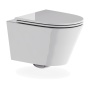 Britton Hoxton Round Rimless Wall Hung Toilet (inc Soft Close Seat)