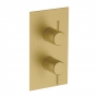 Britton Hoxton Thermostatic Dual Concealed Shower Valve with Diverter - Brushed Brass