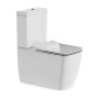 Britton Hoxton Square Rimless Fully Back to Wall Close Coupled Toilet (inc Soft Close Seat)