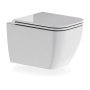 Britton Hoxton Square Rimless Wall Hung Toilet (inc Soft Close Seat)