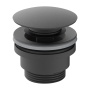 Britton Universal Press Top Basin Waste (Low Profile) Matt Black
