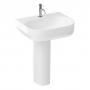 Britton Milan Basin with Full Pedestal 600mm Wide - 1 Tap Hole