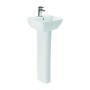 Britton MyHome Gloss White 400mm 1TH Basin and Full Pedestal
