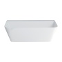 Britton ClearStone Patinato Rectangular Back to Wall Freestanding Bath
