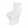Britton Shoreditch Rimless Close Coupled Square Toilet with Cistern - Soft Close Seat