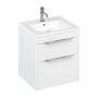 Britton Shoreditch 550mm 2-Drawer Wall Hung Vanity Unit with Basin