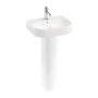 Britton Trim Gloss White 500mm 1TH Basin and Full Pedestal