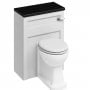Burlington 60 Back to Wall Toilet with WC Unit and Cistern Matt White - Excluding Seat