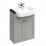 Burlington 60 Fitted Semi-Recessed Vanity Unit and 1TH Basin 600mm Wide Olive
