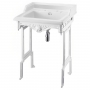 Burlington Classic Basin with White Wash Stand 650mm Wide 2 Tap Hole