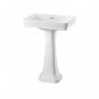 Burlington Contemporary Basin with Full Pedestal 580mm Wide 3 Tap Hole
