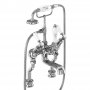 Burlington Kensington Regent Angled Bath Shower Mixer Tap Pillar Mounted Chrome