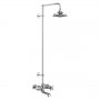 Burlington Tay WM Bath Shower Mixer with Extended Rigid Riser with Fixed Head