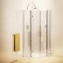 Burlington Traditional Quadrant Shower Enclosure with Tray 800mm x 800mm - 8mm Glass
