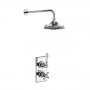 Burlington Trent Dual Concealed Mixer Shower with 6 inch Fixed Head - Chrome