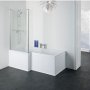 Carron Quantum L-Shaped Shower Bath Front Panel 540mm H x 1700mm W - White