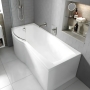 Carron Delta P-Shaped Shower Bath 1600mm x 700/800mm Left Handed - 5mm Acrylic