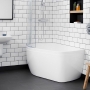 Carron Profile Curved Shower Bath 1500mm x 630/900mm