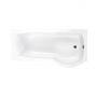 Carron Sigma P-Shaped Shower Bath 1800mm x 750mm/900mm Right Handed - Carronite