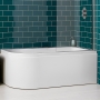 Carron Status Offset Corner Shower Bath 1550mm x 850mm Left Handed - 5mm Acrylic