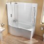 Cleargreen Ecoround Shower Bath 1500mm x 900mm/740mm - Left Handed