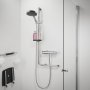 Coram Boston Safety Shower Bar 90 Degree Left - Stainless Steel Polished
