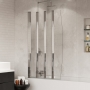 Coram Four Folding Bath Screen 1400mm H x 865mm W - 4mm Glass