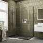 Delphi Accents Chrome 8mm Wet Room Walk-In Shower Enclosure (inc Slate Grey Tray)