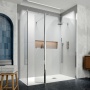 Delphi Accents Chrome Walk-In Shower Enclosure with Return Panel