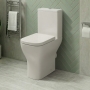 Delphi Alpine Rimless Extended Height Close Coupled Toilet (inc Soft Close Seat)