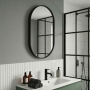 Delphi Altair Black Inset Framed Standard Bathroom Mirror 800mm x 500mm