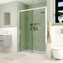 Delphi Apollo Chrome 8mm Sliding Shower Door (1900mm High)
