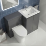 Delphi AquaGuard Combination Unit with 500mm WC Unit - 1000mm Wide - Matt Grey