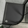 Delphi AquaStone Grey Slate Effect 45mm Stone Resin Offset Quadrant Shower Tray