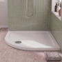 Delphi Aragon Anti-Slip White Stone Resin Quadrant Shower Tray