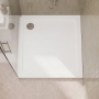 Delphi Aragon White Stone Resin Square Shower Tray