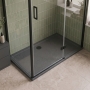 Delphi Aragon Slate Grey Effect Stone Resin Rectangular Shower Tray