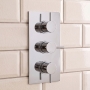 Delphi Atom Chrome 2-Outlet Triple Concealed Shower Valve