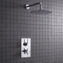 Delphi Axiom Lever Chrome Dual Concealed Shower Set with Large Drencher Head