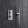 Delphi Axiom Lever Chrome Dual Concealed Shower Set with Handset and Bracket