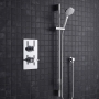 Delphi Axiom Lever Chrome Dual Concealed Shower Set with Slide Rail Kit