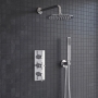 Delphi Axiom Lever Chrome Triple Concealed Shower Set with Fixed Head and Handset