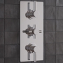 Delphi Axiom Lever Chrome 2-Outlet Triple Concealed Shower Valve