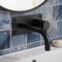 Delphi Axiom Lever Matt Black Wall Mounted Basin/Bath Filler Tap