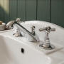 Delphi Belgravia Chrome 3-Hole Basin Mixer Tap with Pop-Up Waste